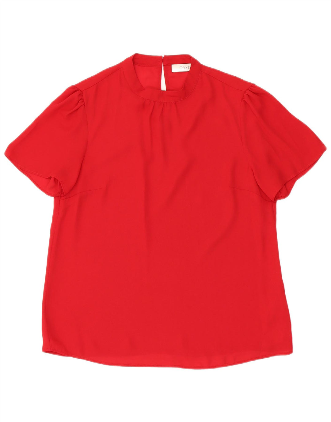 Oasis Chemisier Femme UK 12 Rouge Moyen Polyester