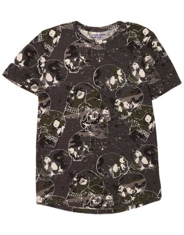 Jack & Jones T-Shirt Graphique Coupe Slim Homme XL Gris Gothique