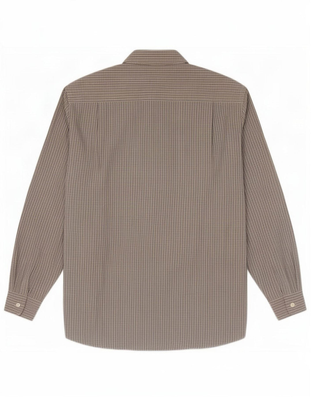 Stefanel Chemise Homme Grand Carreau Beige Coton