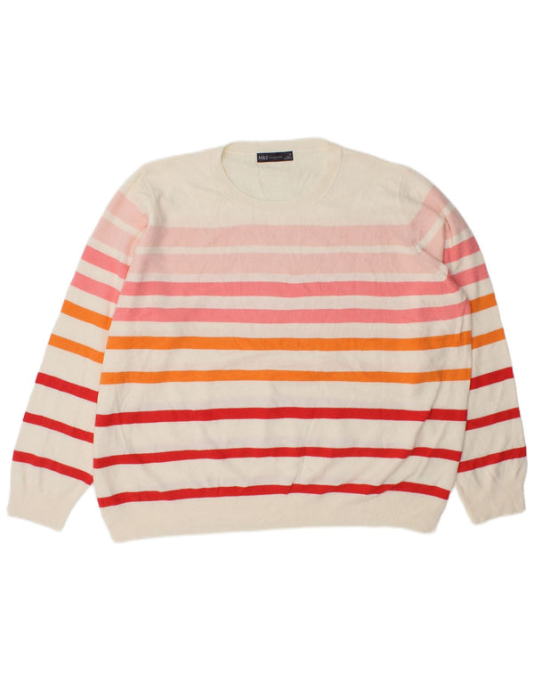 Marks & Spencer Pull ras du cou pour femme UK 22 3XL Multicolore