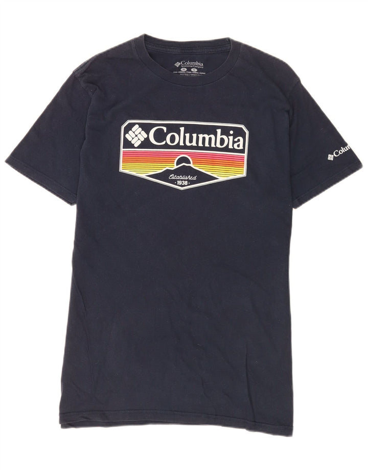 Columbia T-Shirt Graphique Homme Bleu Marine Moyen Coton