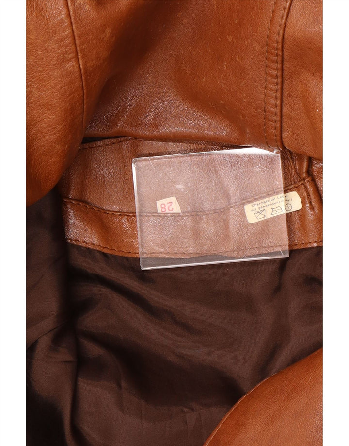 VINTAGE Veste en cuir homme UK 38 Cuir marron moyen