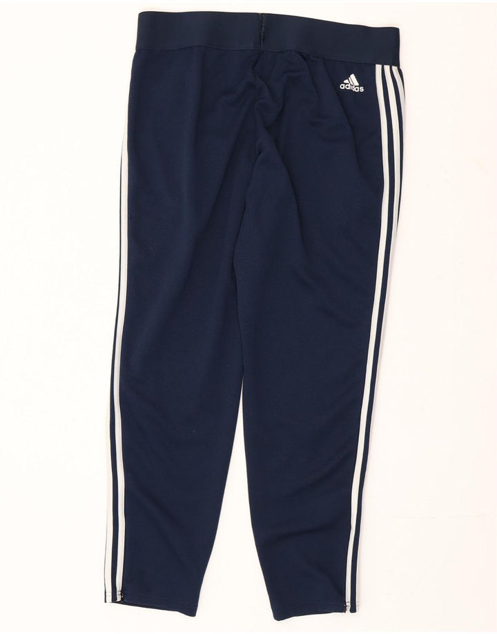 Adidas Pantalon de Survêtement Femme UK 16/18 Large Bleu Marine Polyester