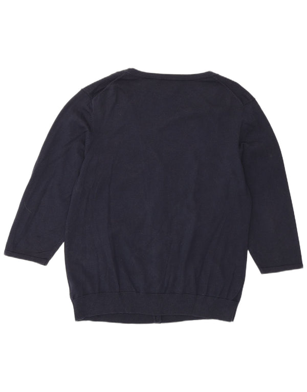 Tommy Hilfiger Pull cardigan à manches 3/4 pour femme UK 20 2XL Bleu marine