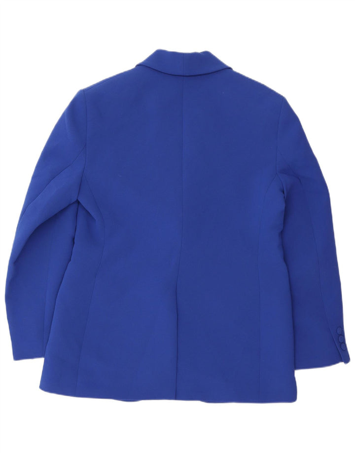 Zara Veste blazer 1 bouton pour homme UK 40 Large Bleu Viscose