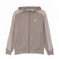 Adidas Pull à capuche zippé pour homme Petit gris Polyester