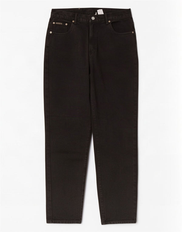 Calvin Klein Jean fuselé taille haute pour femme US 12 Large W28 L29 Noir