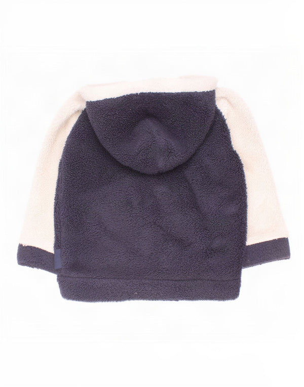 Champion Veste polaire à capuche pour bébé garçon 18-24 mois Bleu marine Colourblock
