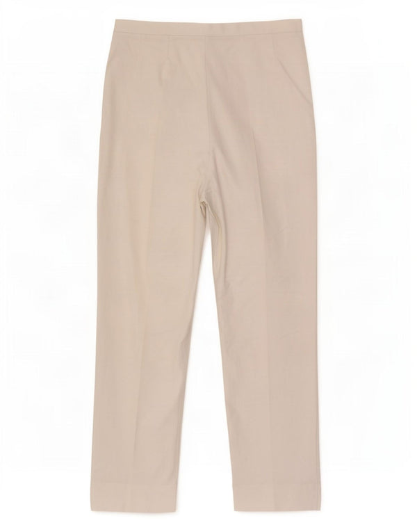 Marks & Spencer Pantalon droit décontracté pour femme UK 18 XL W36 L29 Blanc