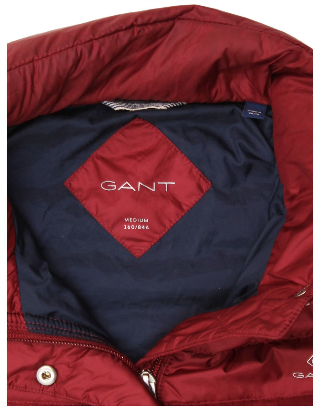Gant Veste rembourrée à capuche pour femme UK 14 Polyester bordeaux moyen