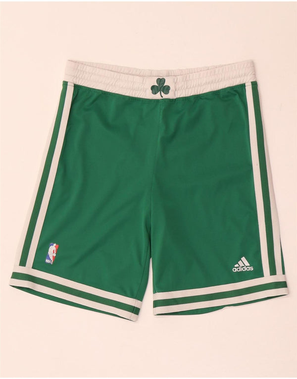 Adidas Short de Sport Boston Celtics pour Garçon 11-12 Ans Vert Colorblock