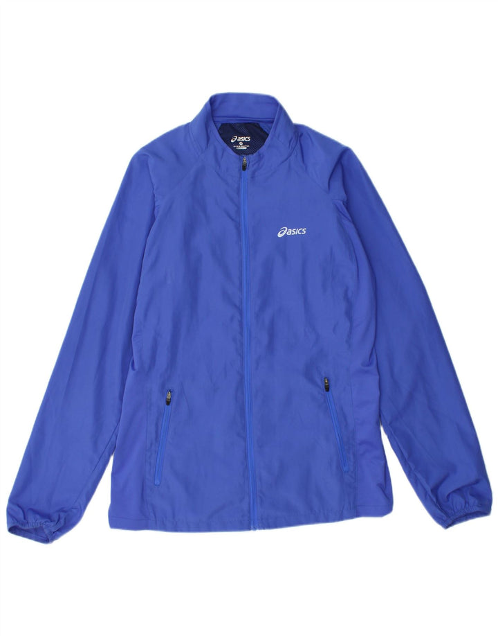 ASICS Veste de survêtement pour femme UK 12 Bleu moyen Polyester
