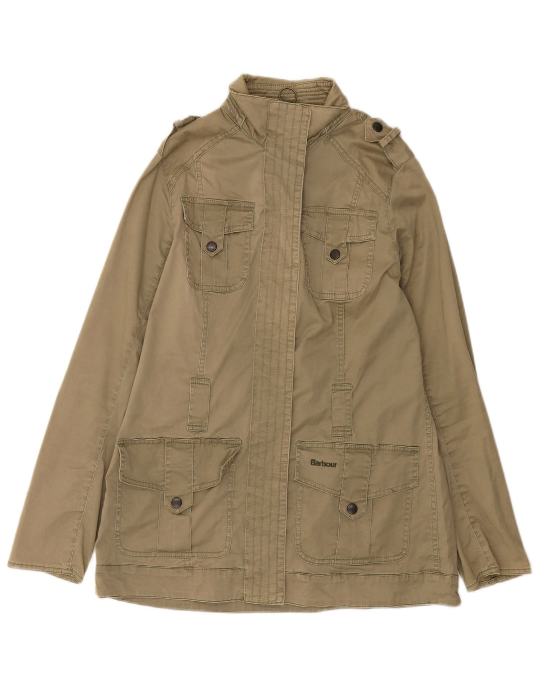 Barbour Veste militaire pour femme UK 10 Petit coton kaki