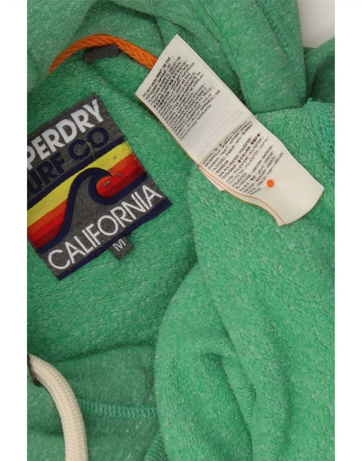 Superdry Pull à Capuche Graphique Homme Vert Moyen Coton