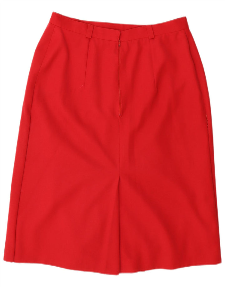 vintage Femme A-Line Jupe W30 Laine Rouge Moyenne