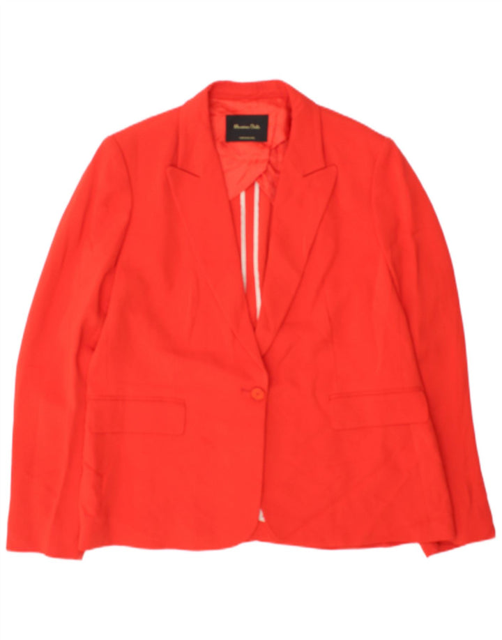 Massimo Dutti Veste Blazer 1 Bouton Femme EU 44 XL Rouge Viscose