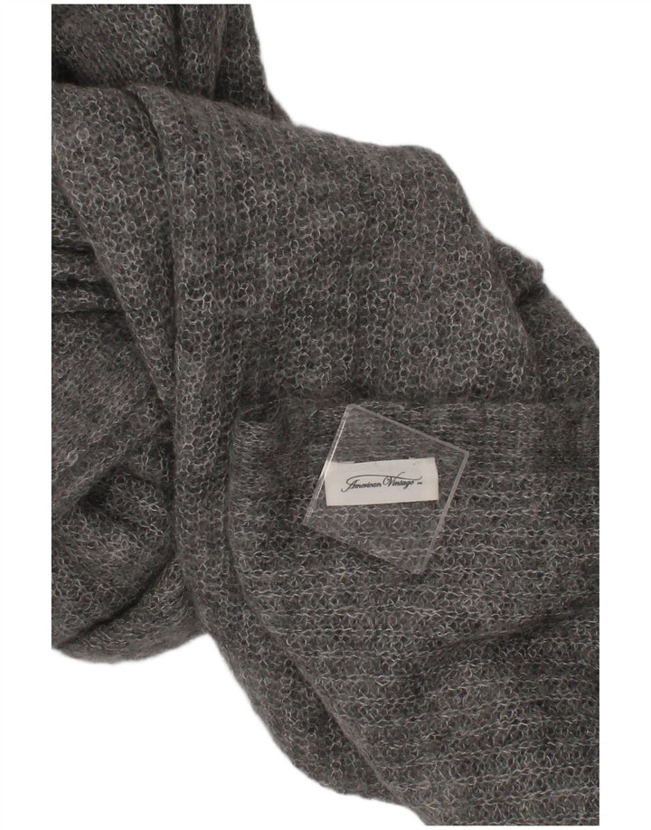 American Vintage Écharpe rectangulaire en tricot pour femme, taille unique, gris