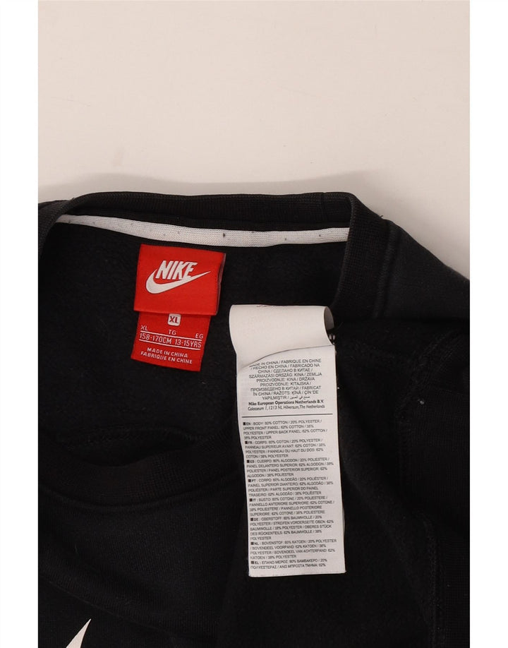NIKE Sweat-shirt graphique pour garçon 13-14 ans XL Noir Coton