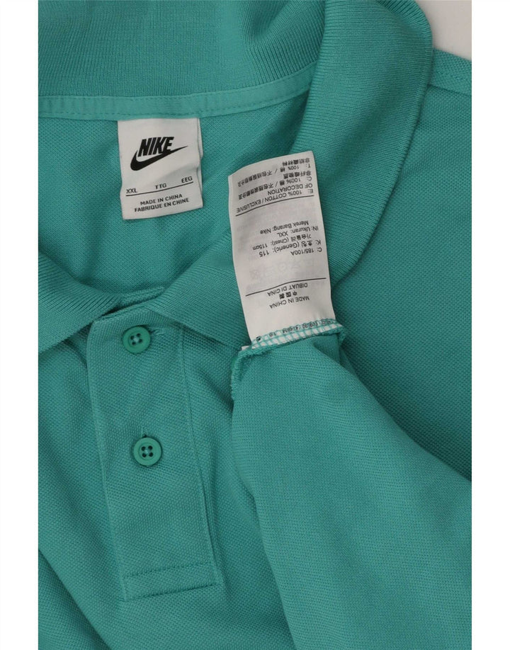 Nike Polo Homme 2XL Coton Turquoise