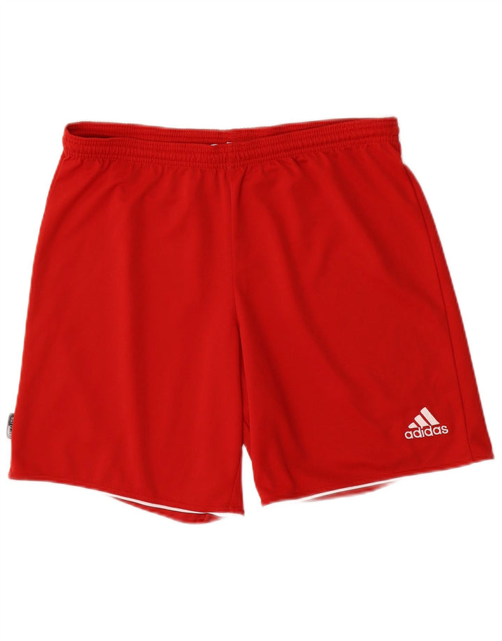 Adidas Short de Sport Climalite Homme Rouge Moyen Polyester