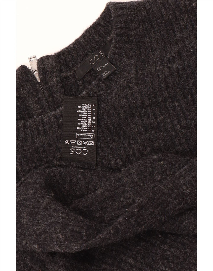 Cos Cardigan Femme Pull UK 16 Grande Laine Grise