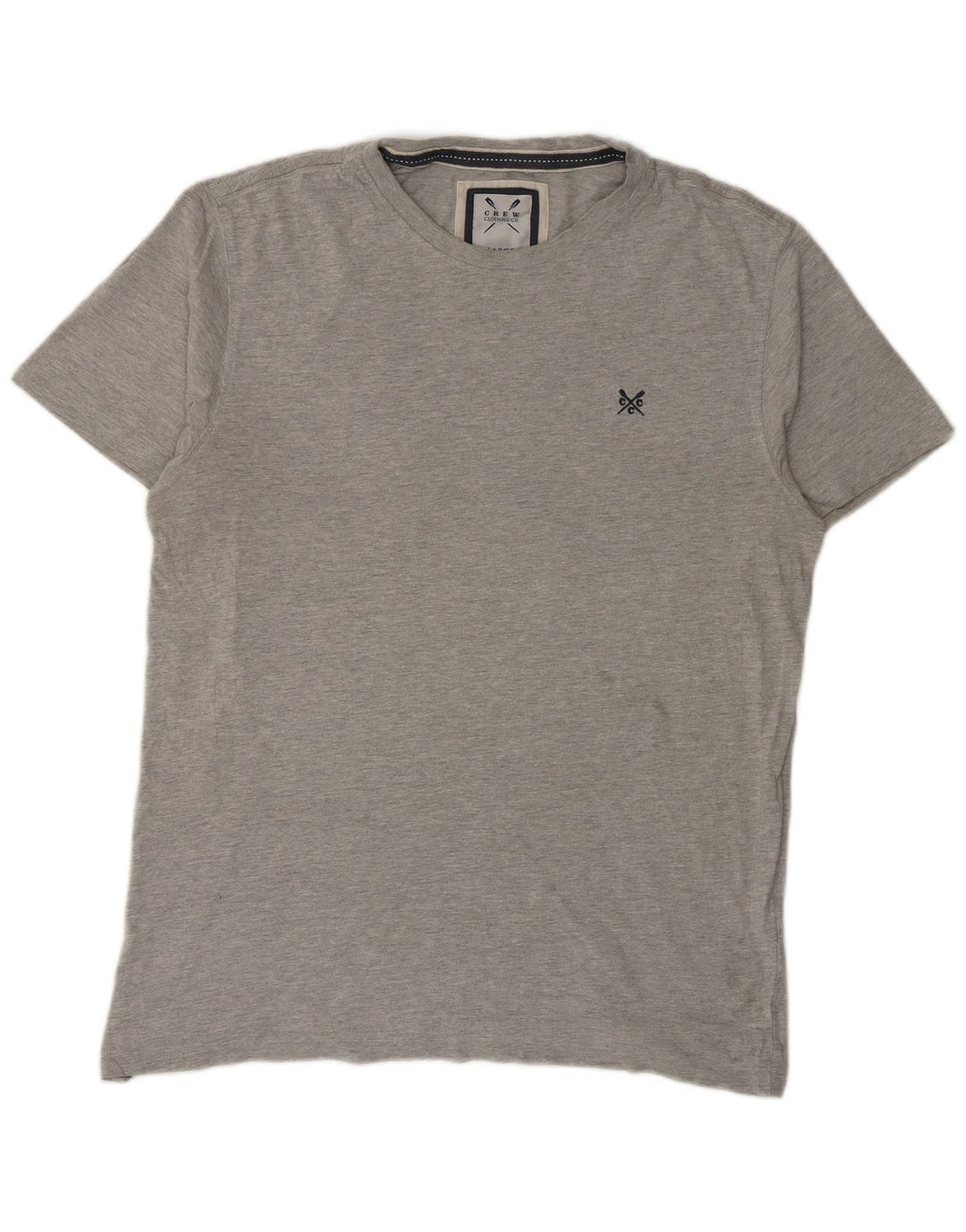 Crew Clothing T-Shirt Homme Haut Large Gris Coton