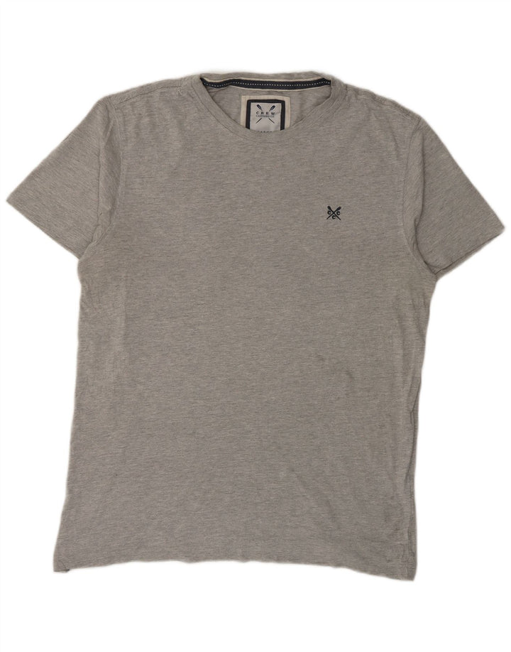 Crew Clothing T-Shirt Homme Haut Large Gris Coton