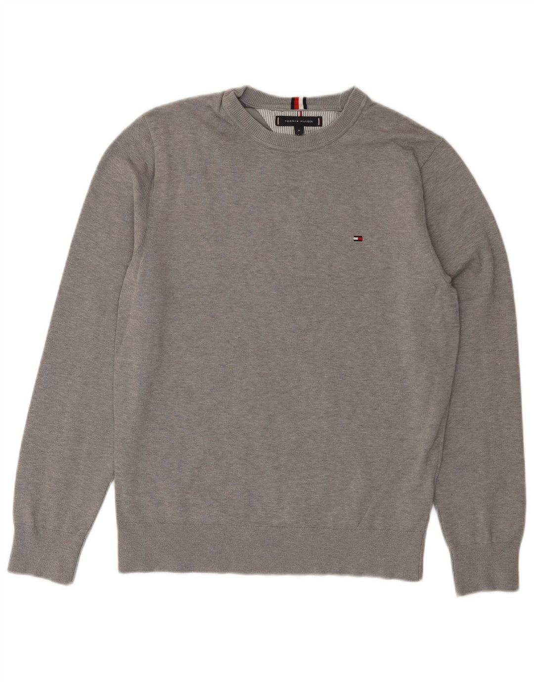 TOMMY HILFIGER Sweat-Shirt Homme Gris Moyen Coton