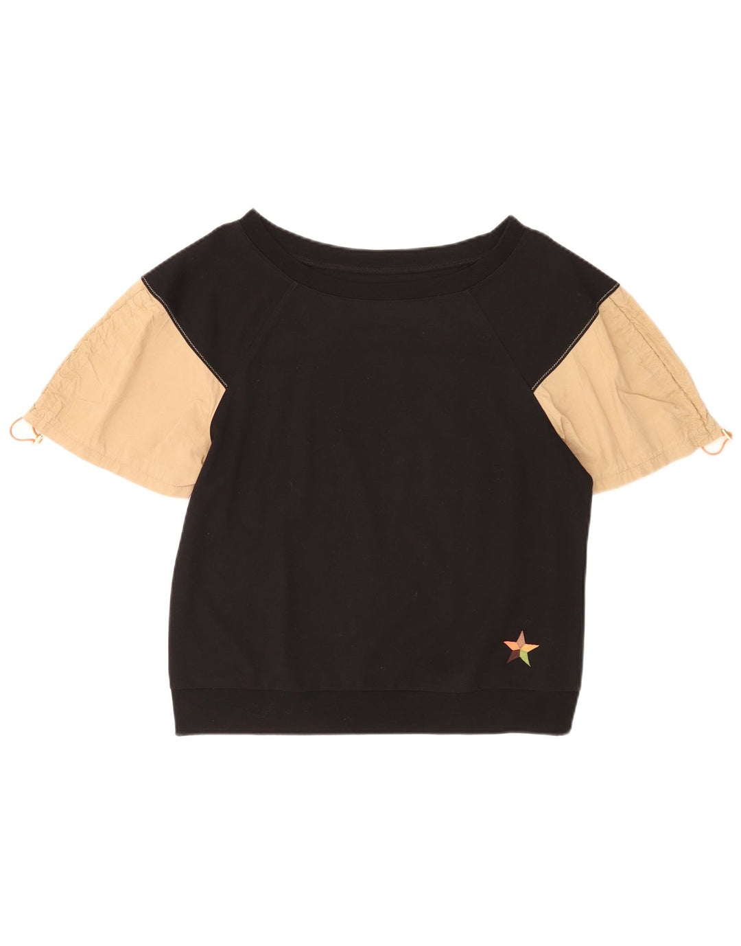 Benetton Sweat-shirt pour femme UK 46 Large Noir Colorblock