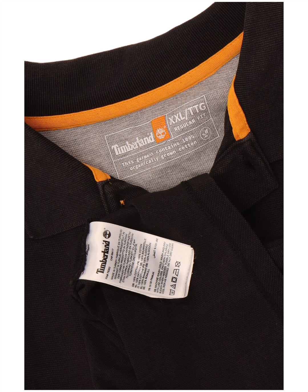 Timberland Polo coupe classique pour homme 2XL en coton noir