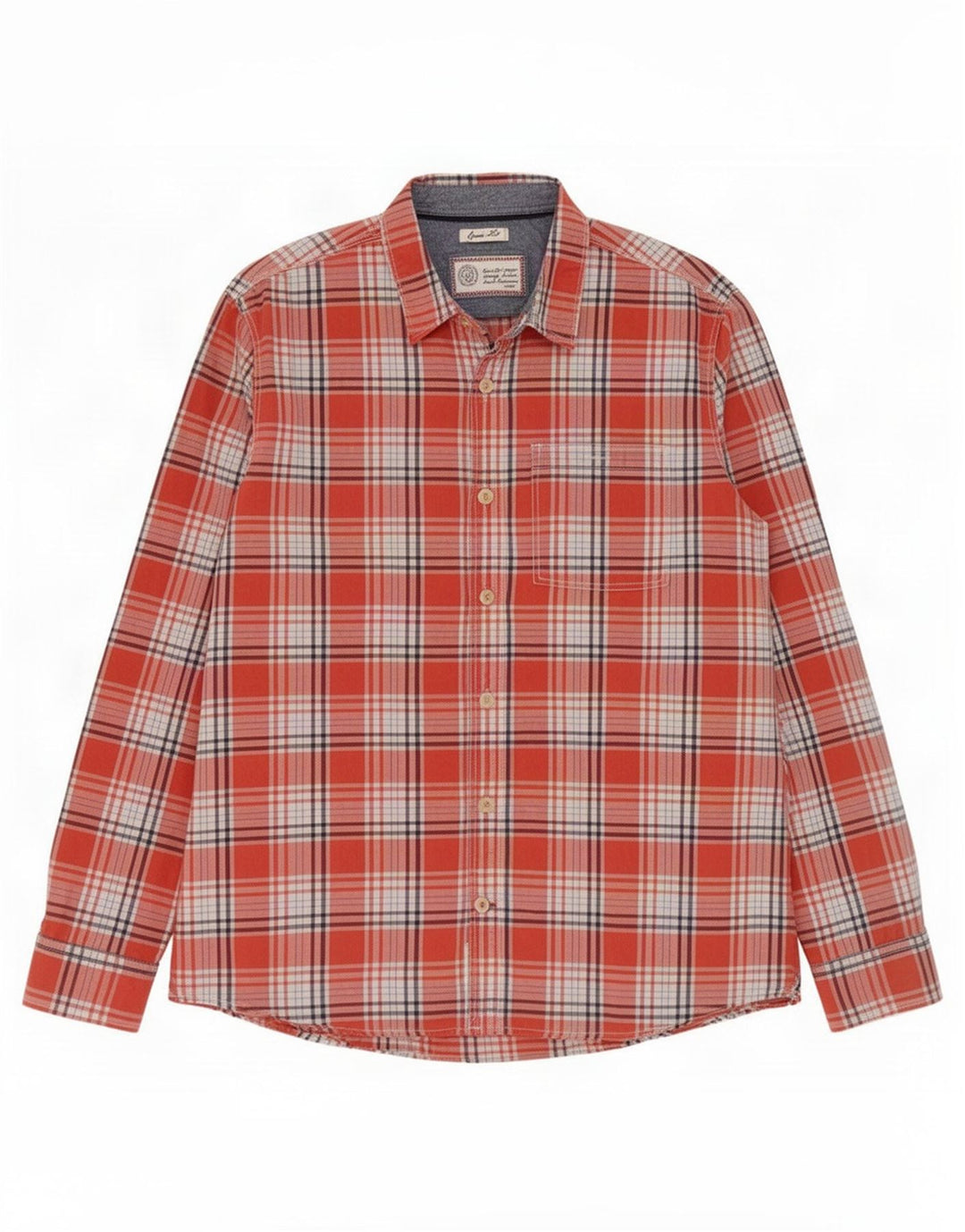 Fat Face Chemise classique pour homme XL en coton à carreaux rouges