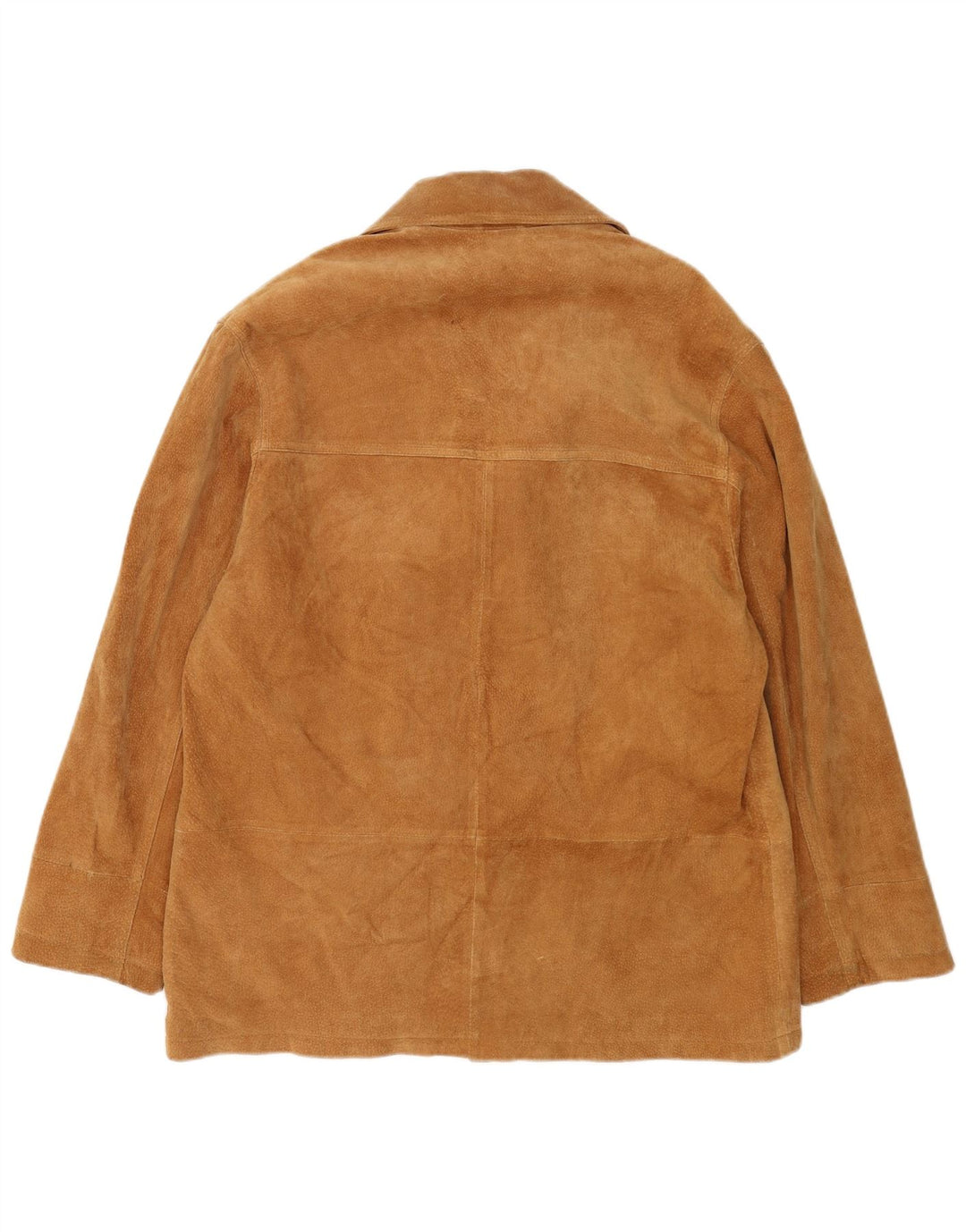 vintage Homme 3 Boutons Blazer En Daim Veste IT 52 XL Cuir Marron