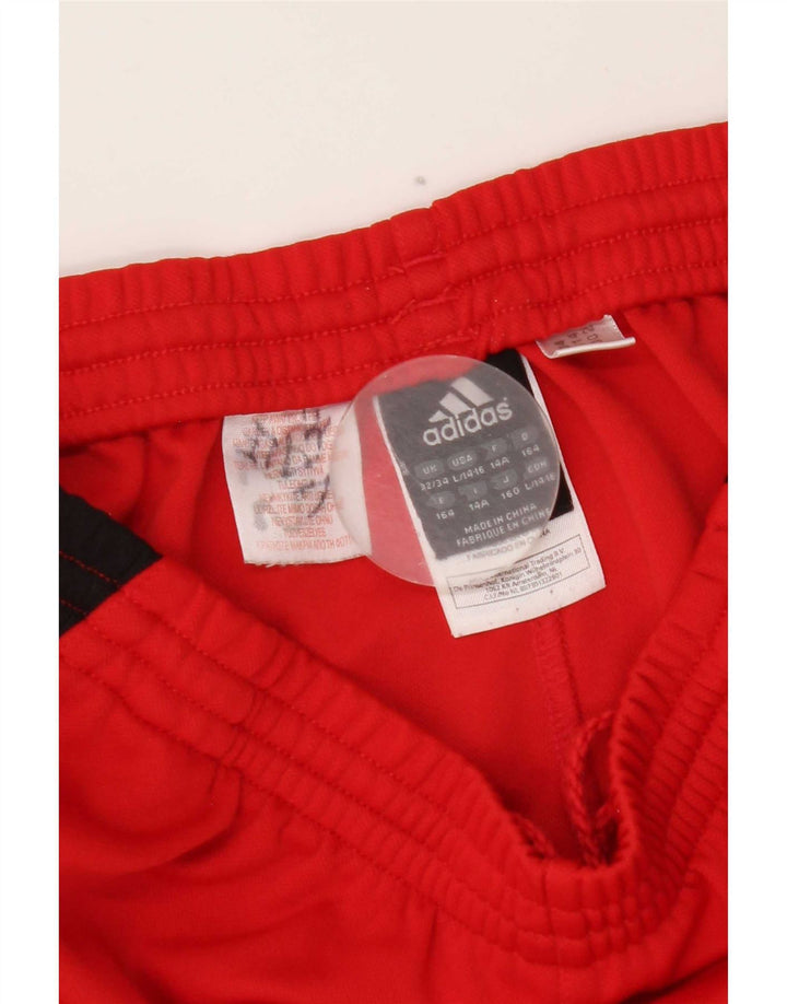 Adidas Pantalon de Survêtement Garçon 13-14 ans Rouge Colorblock Polyester