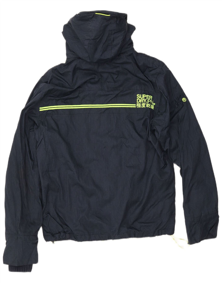 SUPERDRY Veste coupe-vent à capuche Windcheater pour homme UK 38 Bleu marine moyen