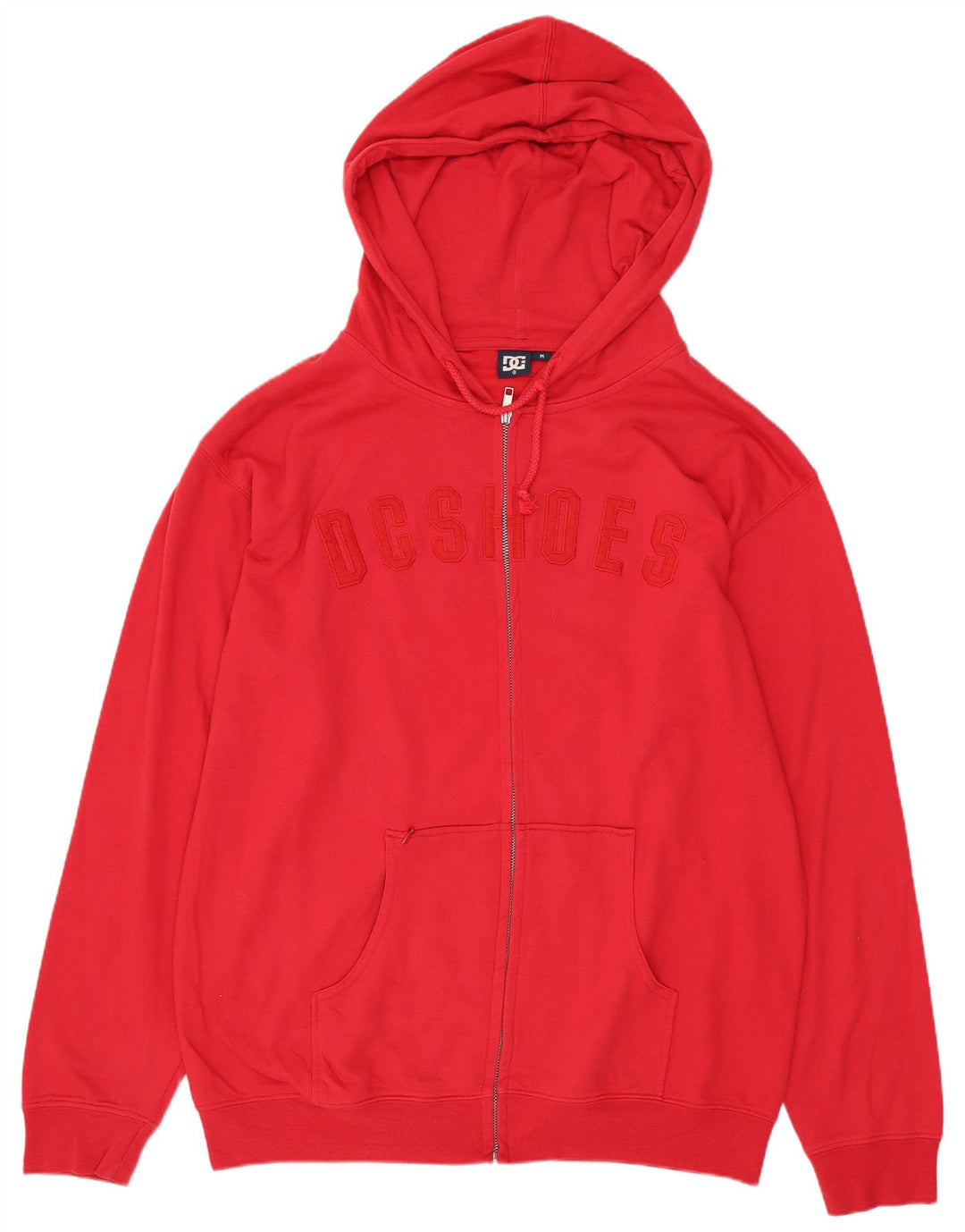DC Pull à Capuche Zippé Graphique Homme Rouge Moyen Coton