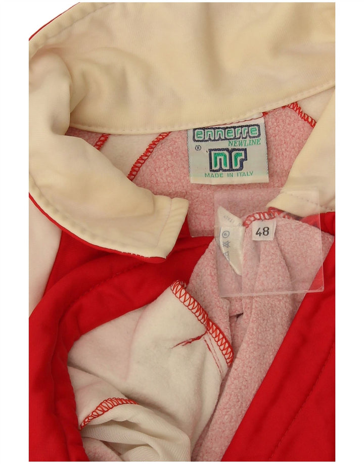 Ennerre Veste de survêtement pour homme IT 48 Rouge moyen Colourblock