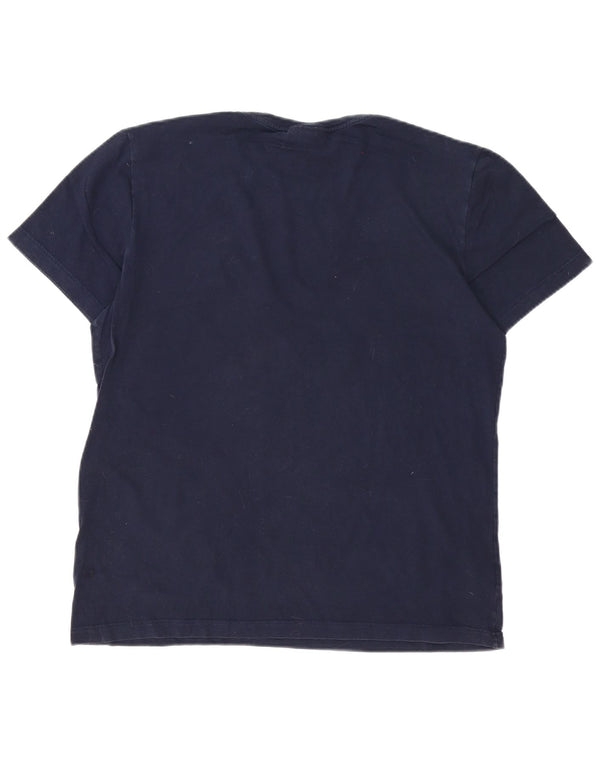 Lacoste Mens Regular Fit T-Shirt Top Taille 5 Grand Bleu Marine Coton