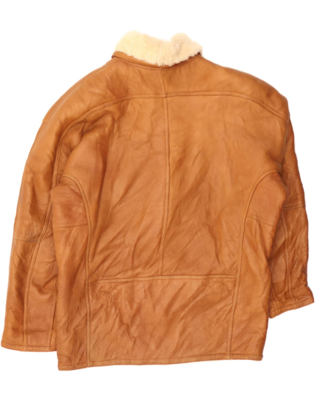 VINTAGE Veste en peau de mouton pour homme IT 52 XL Marron