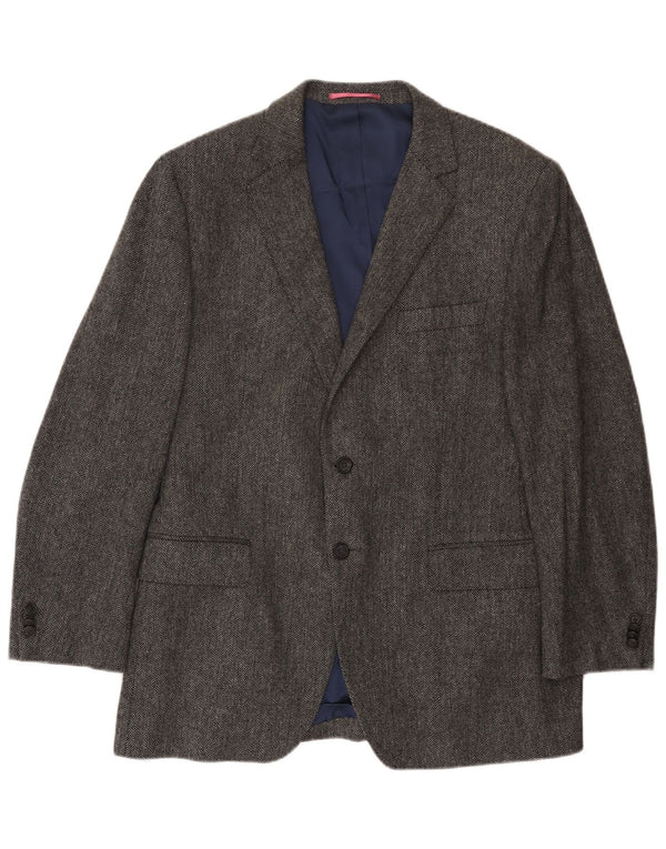 Gant Veste Blazer 2 Boutons Homme IT 54 2XL Gris Laine à Chevrons