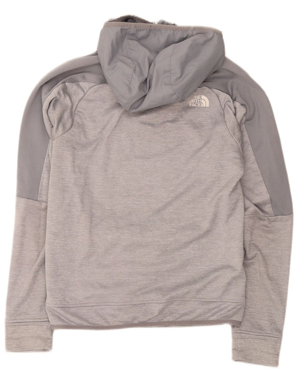 The North Face Pull à capuche zippé pour homme, petit, gris, color block, polyester