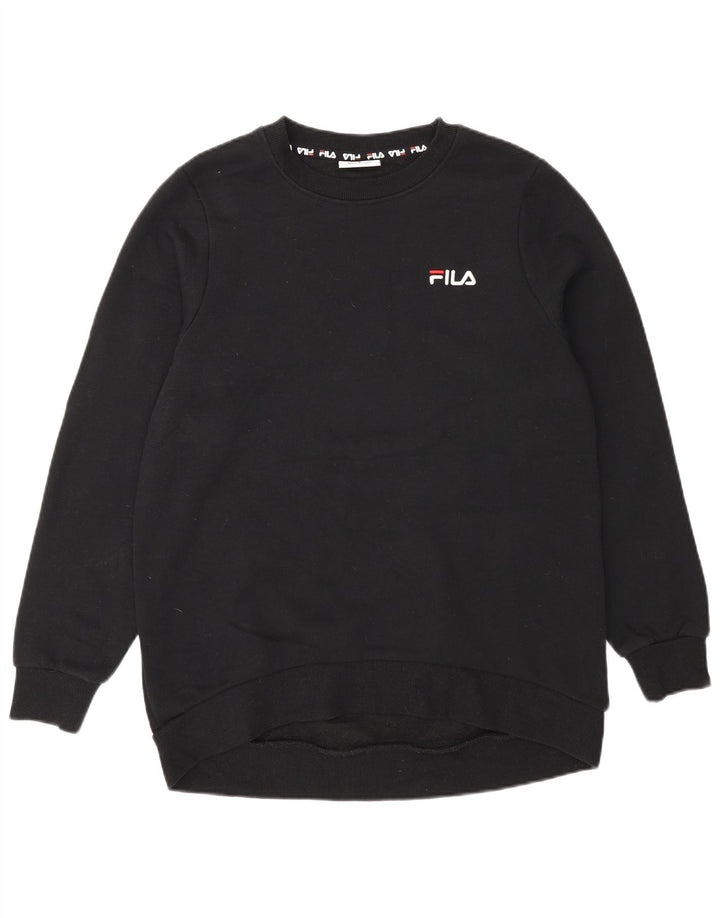 Fila Sweat-shirt pour femme UK 10 Small Noir Coton