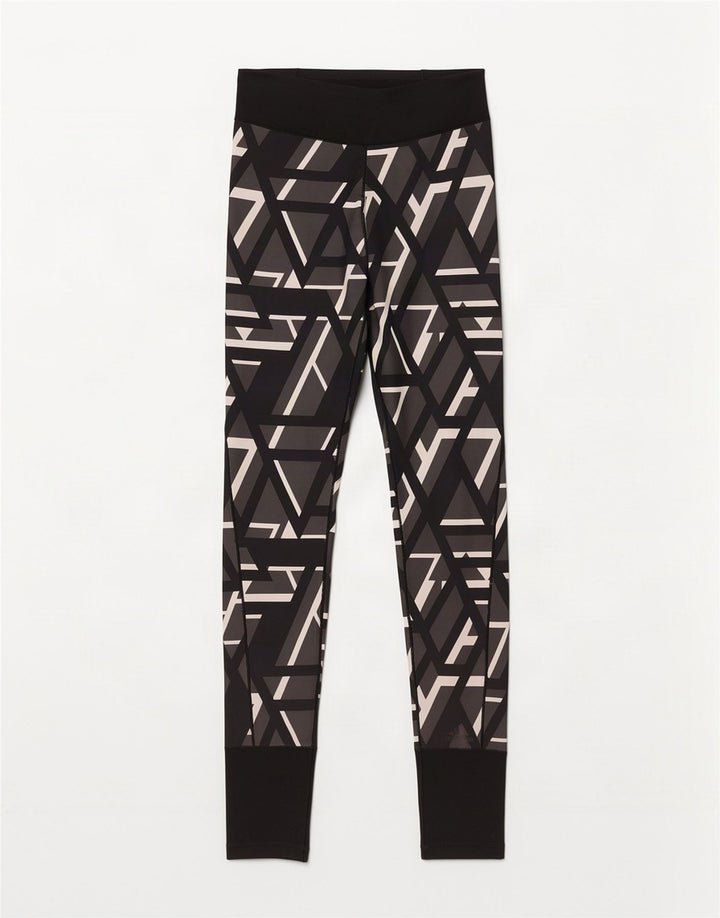 Adidas Climalite Leggings UK 8/10 Petit Noir Géométrique