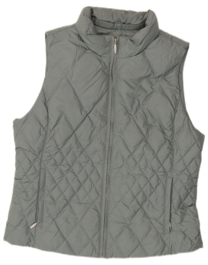 Eddie Bauer Gilet rembourré pour femme UK 16 Large Bleu Polyester