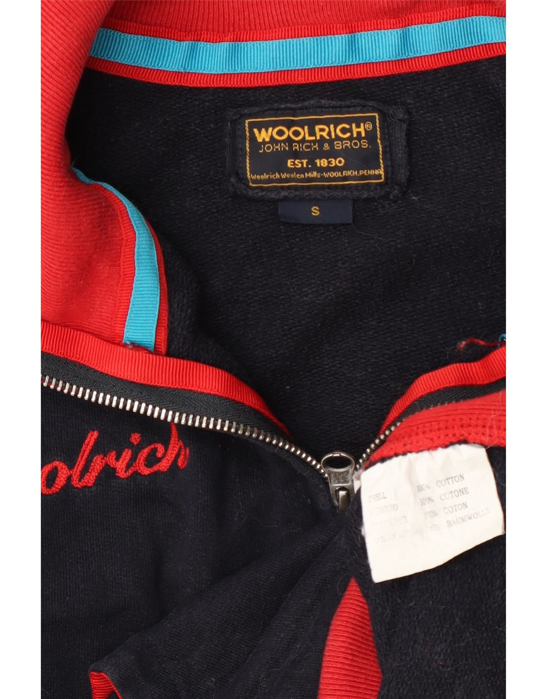 Woolrich Veste de Survêtement Graphique Homme Bleu Marine Small Colorblock