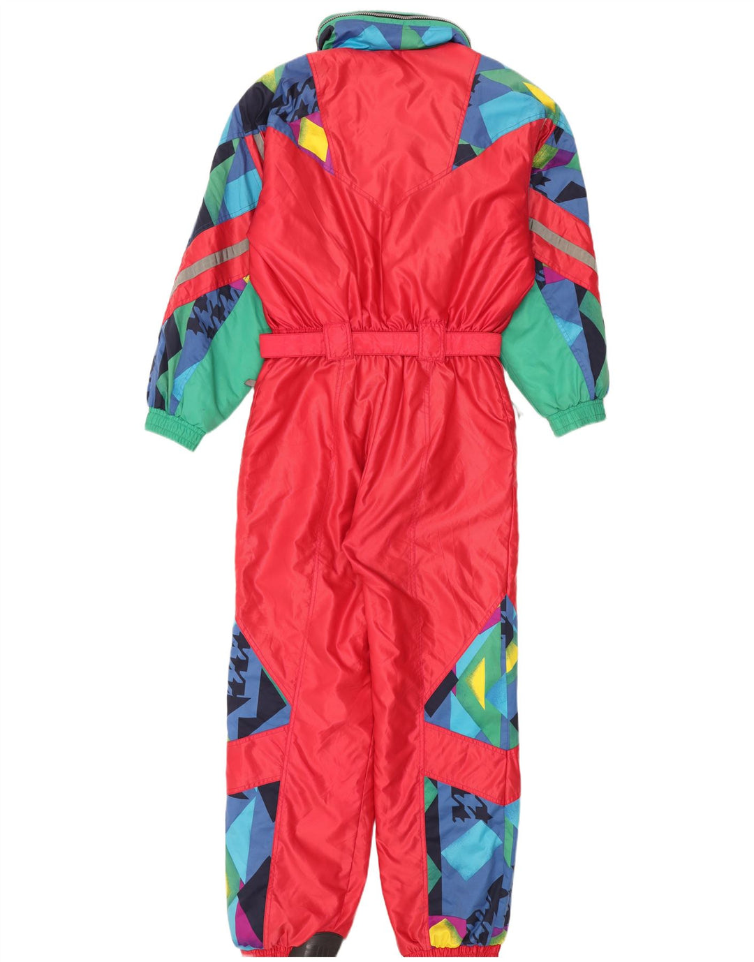 Fila Combinaison de ski à capuche pour femme IT 46 Large Rouge Géométrique Polyamide