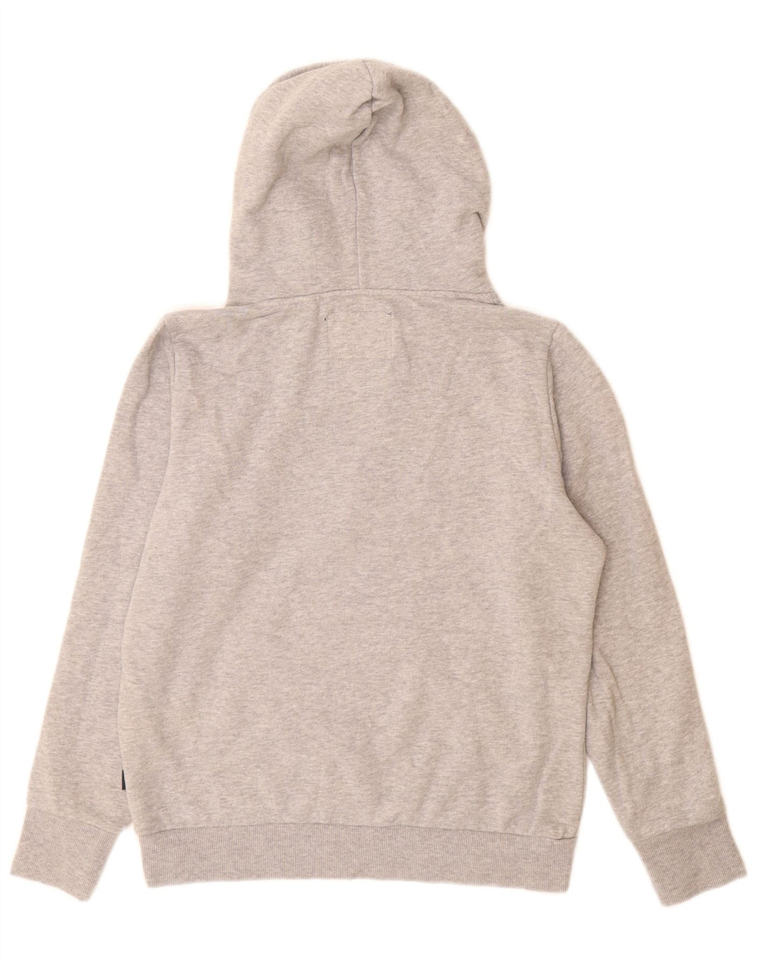 SUPERDRY Pull à capuche graphique pour femme UK 14 Grand coton moucheté gris