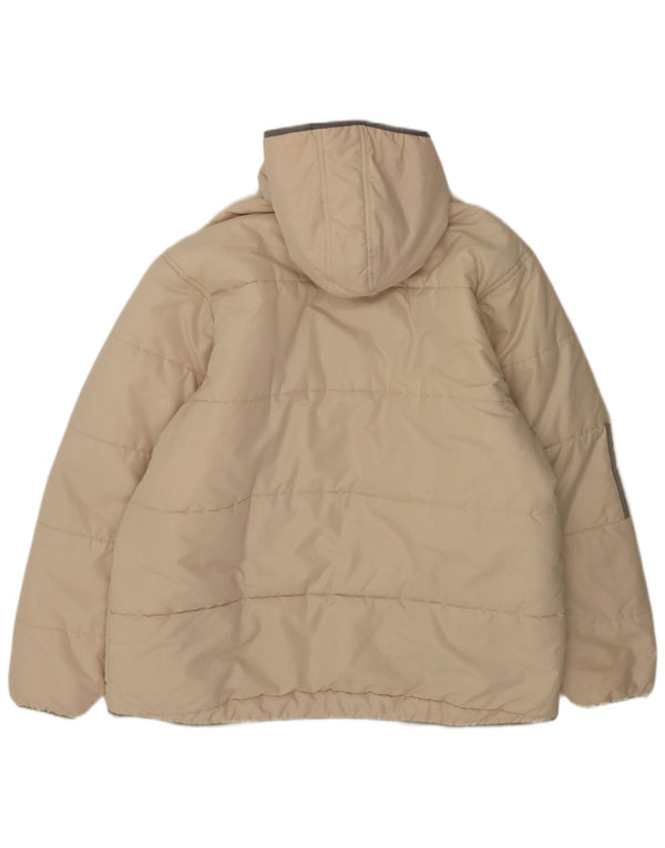 Adidas Veste rembourrée à capuche pour homme UK 42 XL Beige Polyester