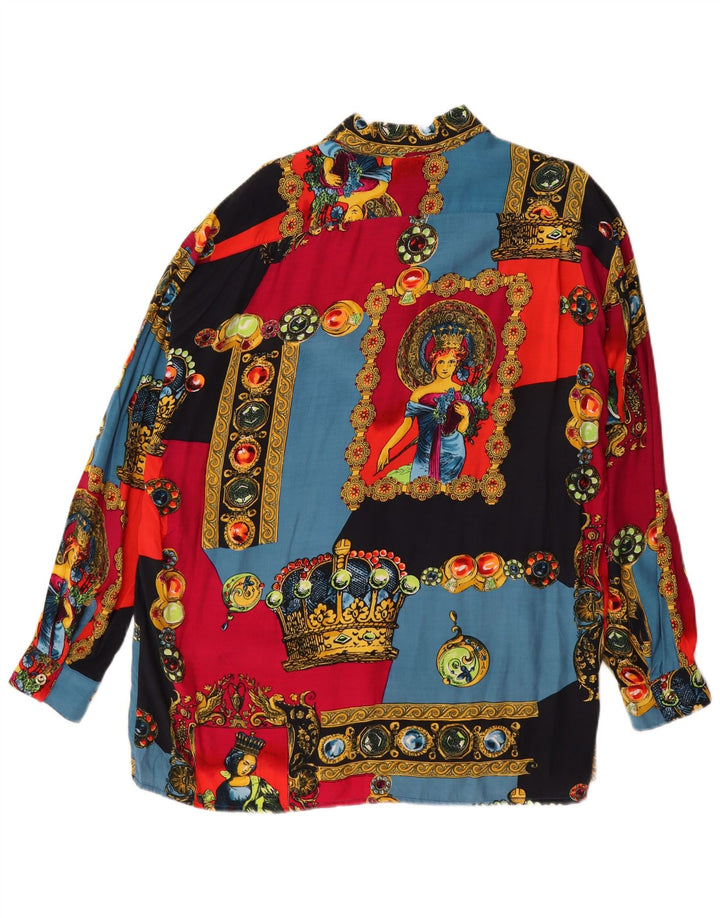 ARIA Chemisier à motif abstrait pour femme UK 18 XL Multicolore