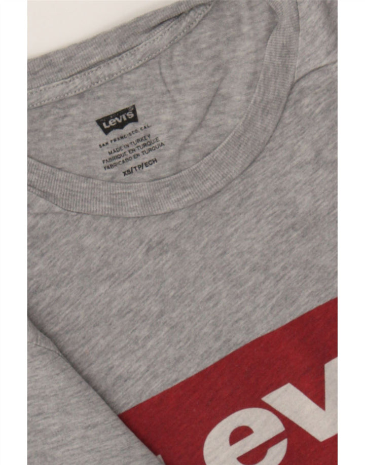 LEVI'S Mens Graphic T-Shirt Top XS Grey Cotton Vintage Levi's and Second-Hand Levi's from Messina Hembry 