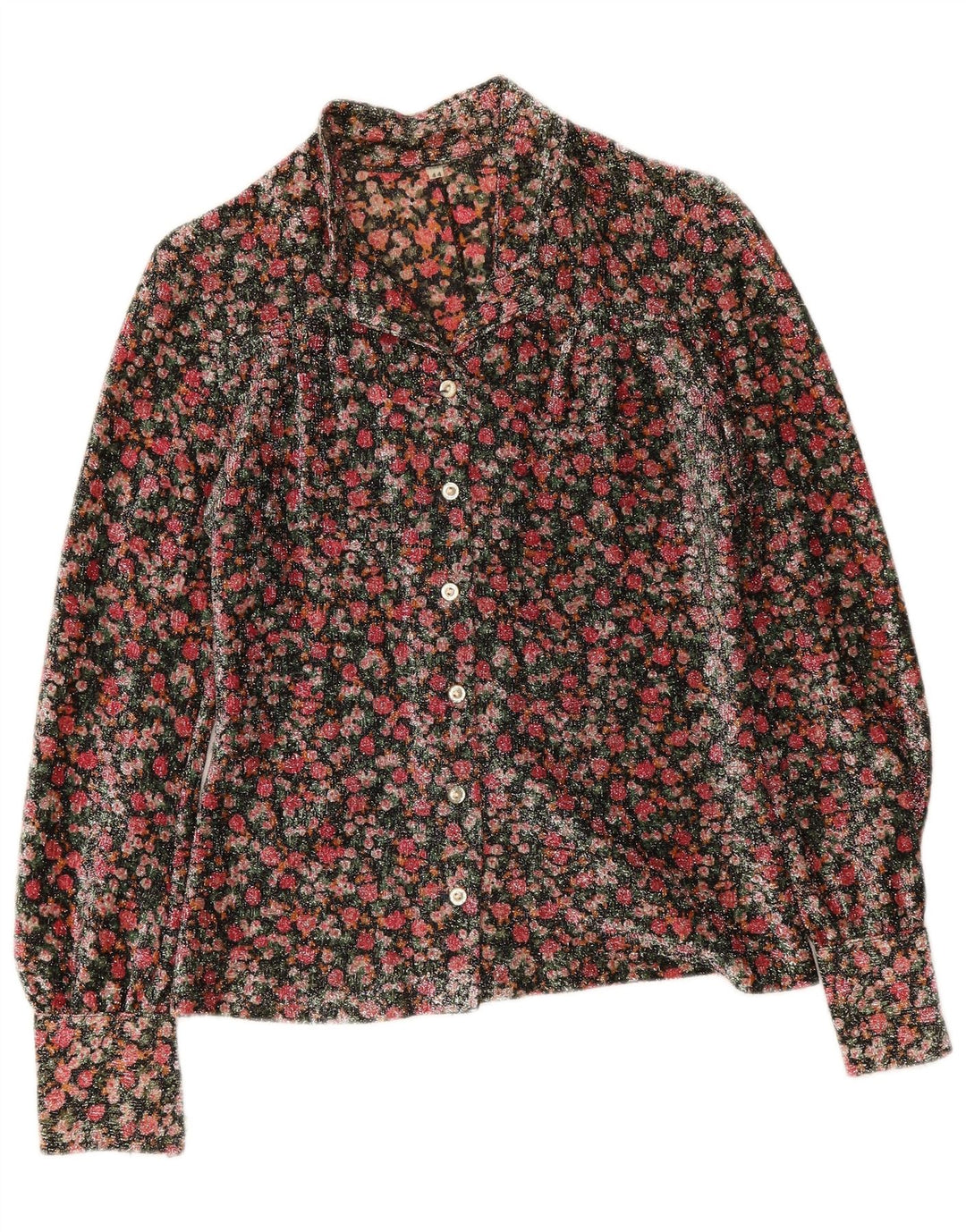 Blouse chemise femme vintage IT 44 Medium Multicolore Floral